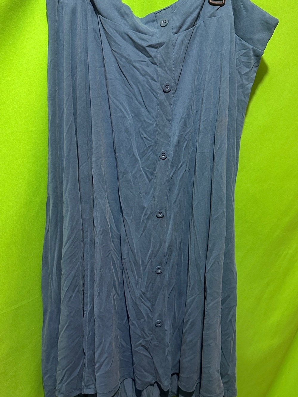 torrid Slate Blue Button-Front Midi Skirt